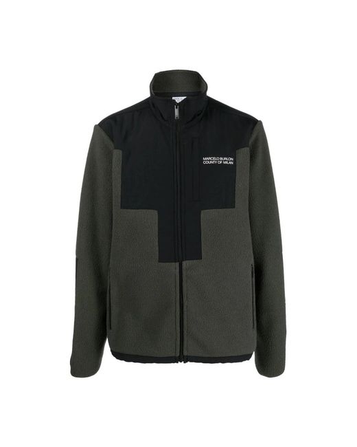 Marcelo Burlon Black Zip-Throughs for men