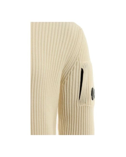 C P Company Natural Round-Neck Knitwear for men