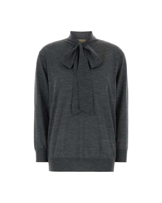 Valentino Garavani Black Round-Neck Knitwear