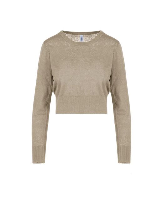 Round-Neck Knitwear di Bomboogie in Natural