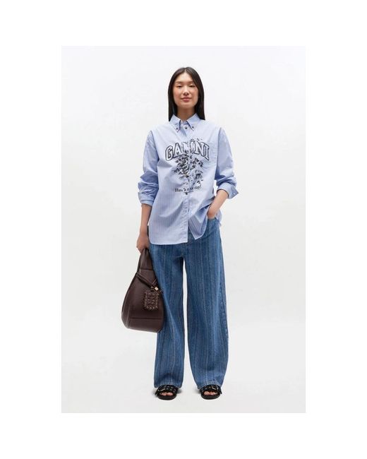 Ganni Shirt in het Blue
