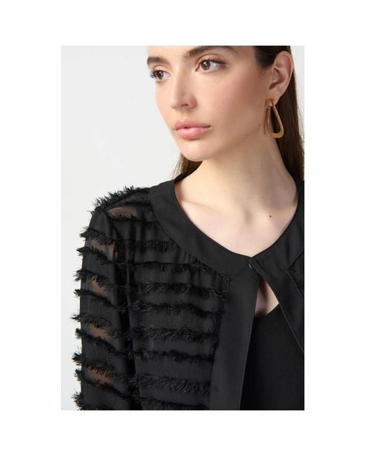 Joseph Ribkoff Jassen ,Zwart ,Polyester Elegante Bolerojas in het Black