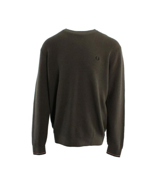 Fred Perry Gray Round-Neck Knitwear for men