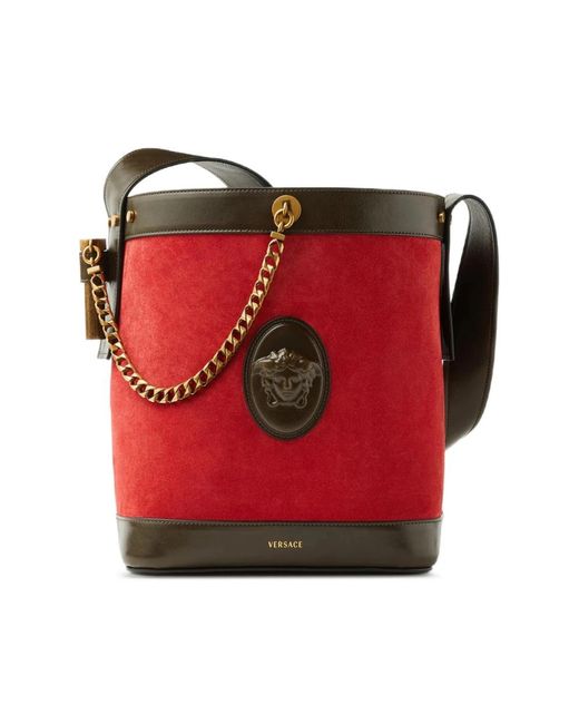 Versace Red Bucket Bags