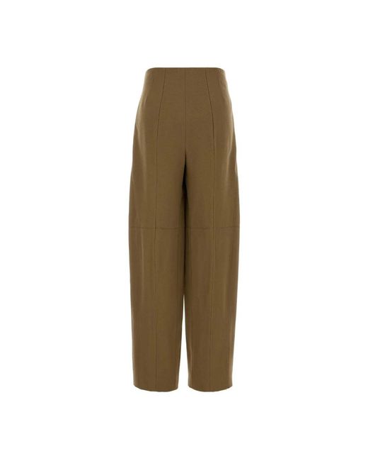 Victoria Beckham Green Wide Trousers