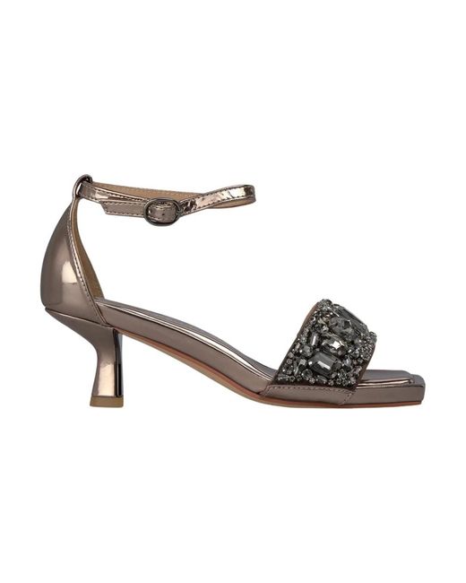 Alma En Pena. Metallic High Heel Sandals