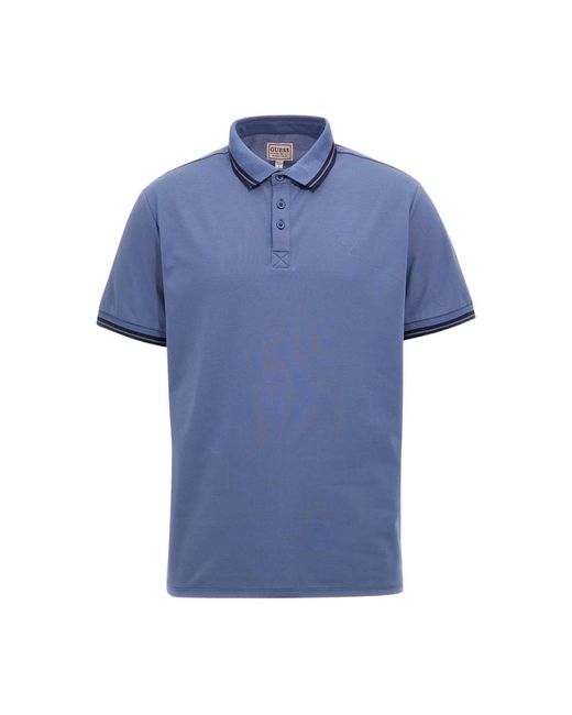 Guess Nordic sea triangle polo shirt in Blue für Herren