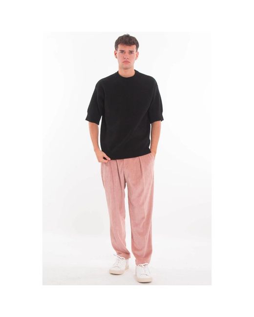 Round-Neck Knitwear Daniele Fiesoli de hombre de color Black