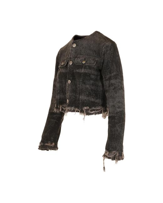 DIESEL Jassen ,Zwart ,Denim Stijlvolle Giacc Voor Een Trendy Look in het Black