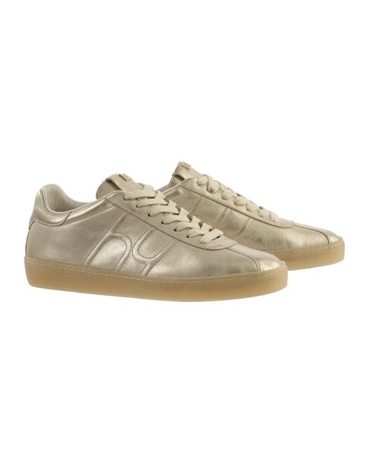 Högl Natural Goldene Metallic Sneakers Mit Retro-Touch