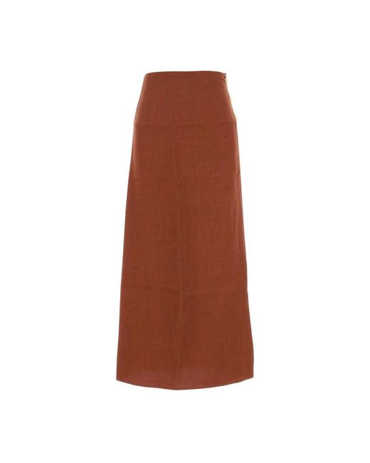 LeKasha Brown Midi Skirts
