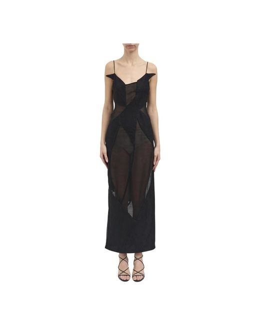 Yehuafan Black Maxi Dresses