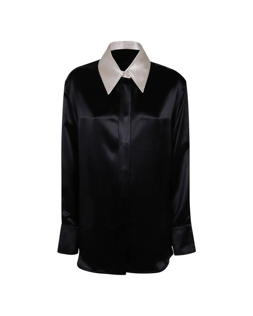 Jil Sander Overhemden ,Zwart ,126 Mc Shirt in het Black