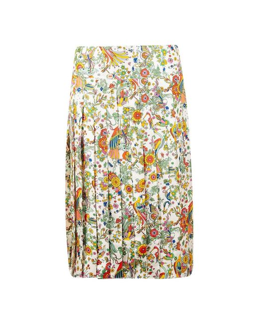 Tory Burch Rokken ,Veelkleurig ,Katoen Nieuwe Ivoorkleurige Rok in het Multicolor