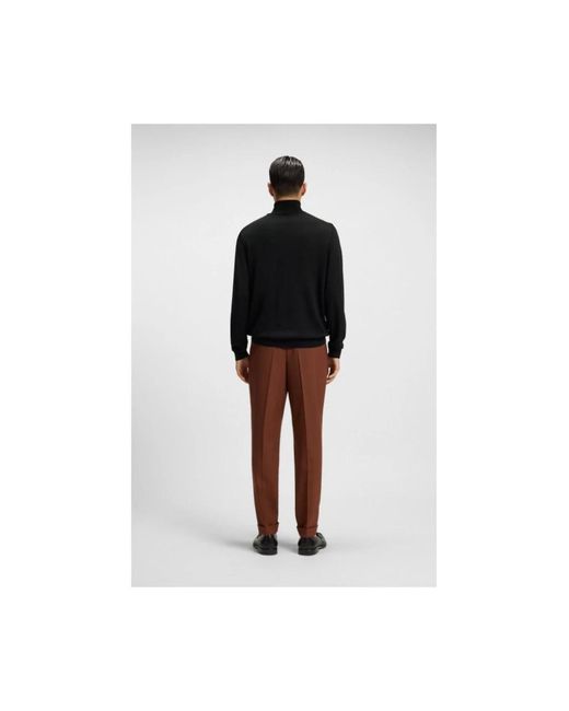HUGO Truien & Vesten ,Zwart ,Wol Musso Rollneck Sweater in het Black voor heren