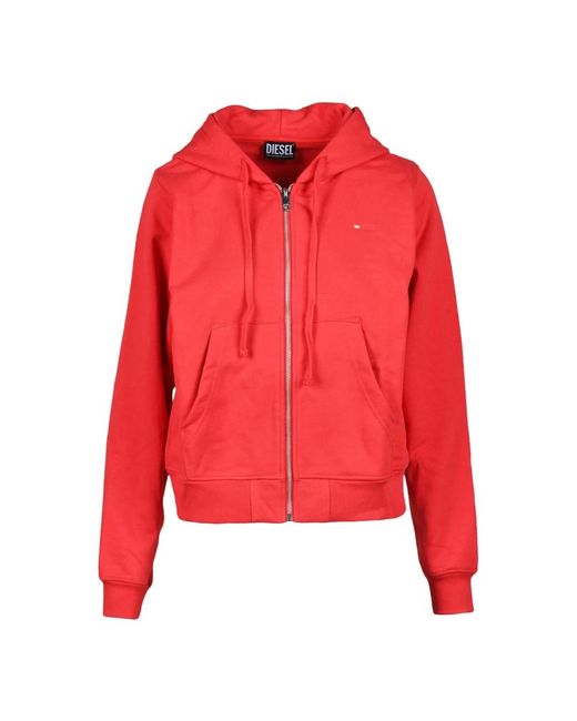 DIESEL Hoodies & Sweatvesten ,Rood ,Katoen Sweatshirt in het Red