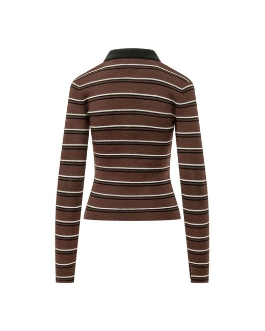 Ganni Brown Polo Shirts