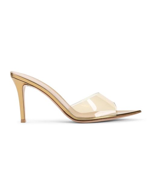 Gianvito Rossi White Heeled Mules
