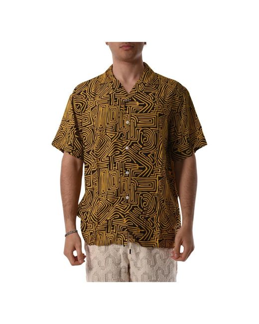 Oas Brown Short Sleeve Shirts for men