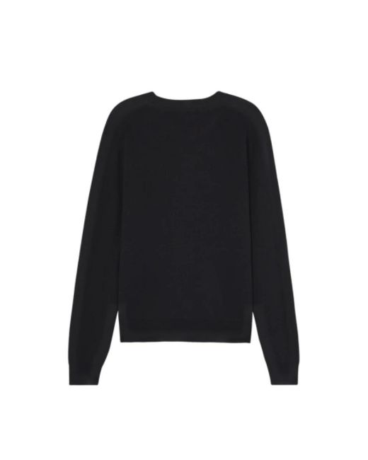 Maison Kitsuné Black Round-Neck Knitwear for men