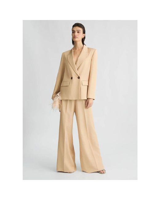 Wide Trousers Liu Jo de color Natural