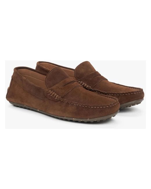 ESTRO Brown Loafers for men