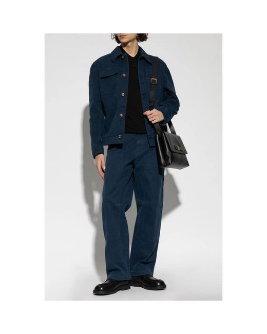 Versace Blue Denim Jackets for men