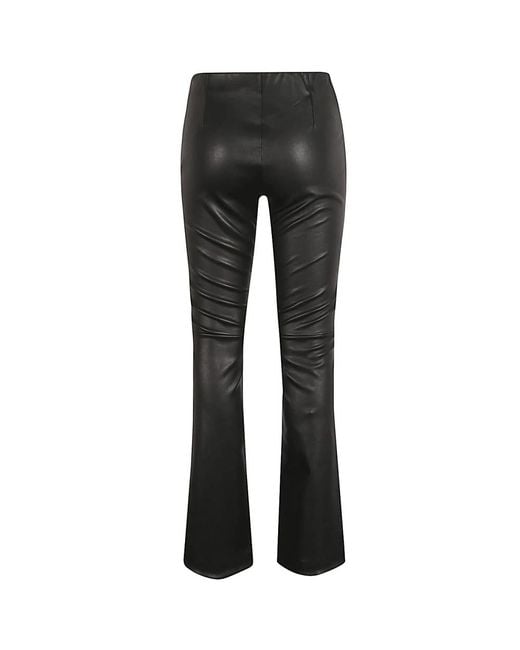 Via Masini 80 Gray Leather Trousers