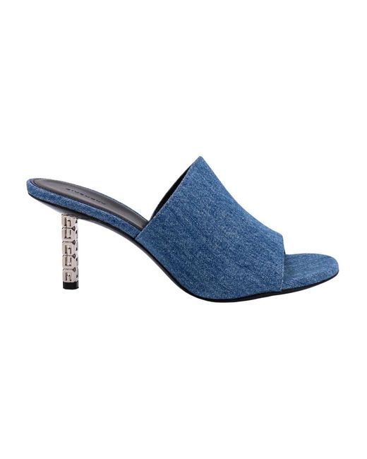 Givenchy Blue Heeled Mules