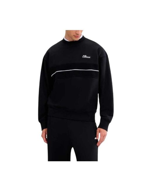 Ellesse Hoodies & Sweatvesten ,Zwart ,Katoen Zwarte Sweatshirt Quento in het Black voor heren
