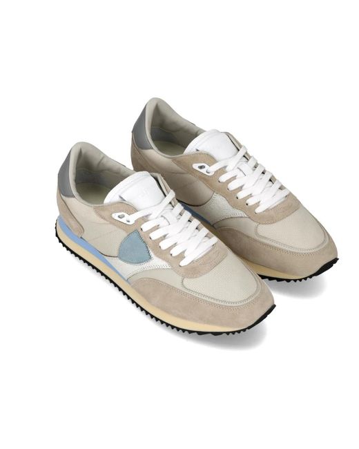 Philippe Model Schoenen ,Katoen Blville Running Sneakers in het White voor heren