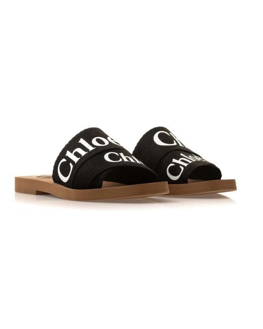 Chloé Black Sliders