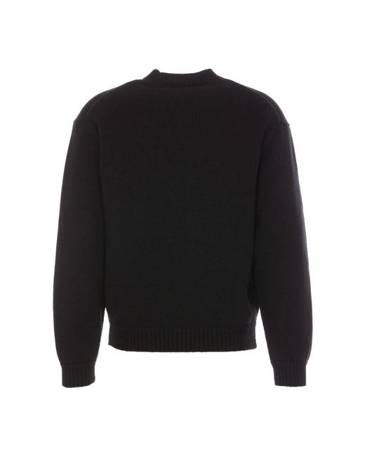 KENZO Black Round-Neck Knitwear for men