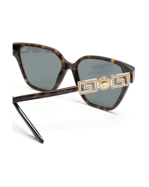 Versace Gray Sunglasses,braun/havanna sonnenbrille, must-have stil,schwarze sonnenbrille mit original-etui