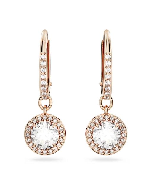 Swarovski Metallic Ohrhänger angelic mit kristallen in weiß und roségold una 5638769