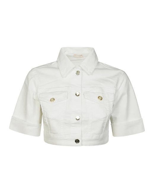 Liu Jo White Stilvolle Jacke Für Frauen
