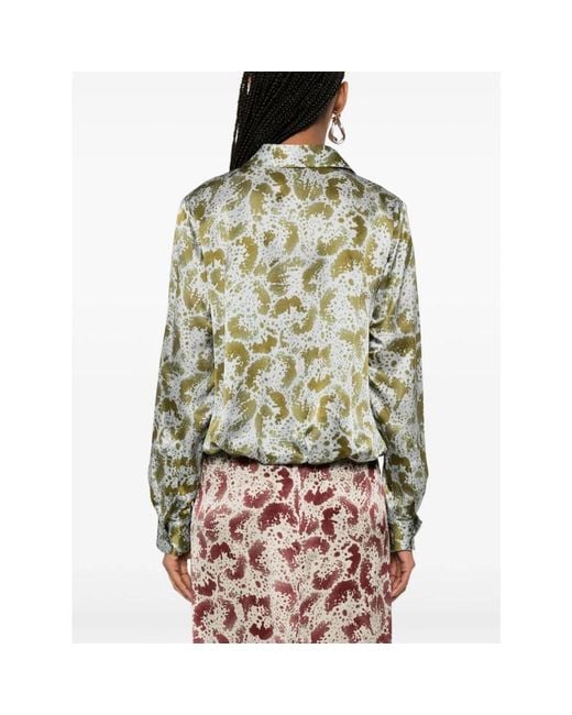 Dries Van Noten Green Blouses