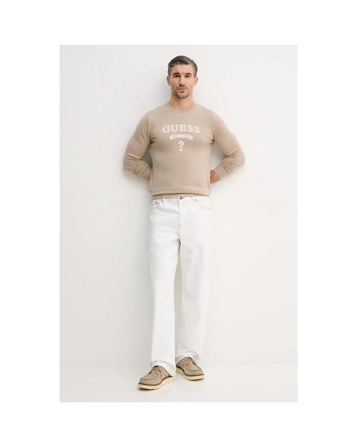 Guess Hammond Sweater in het Natural voor heren