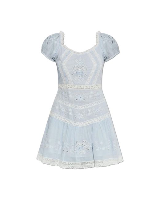 LoveShackFancy Blue Belvine Dress