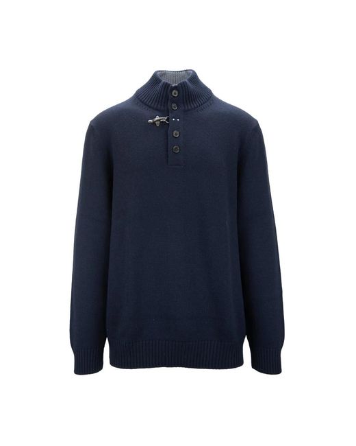 Fay Blue Turtlenecks for men