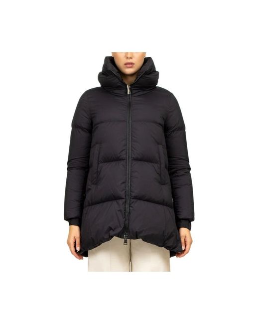 Herno Black Nylon puffer jacke