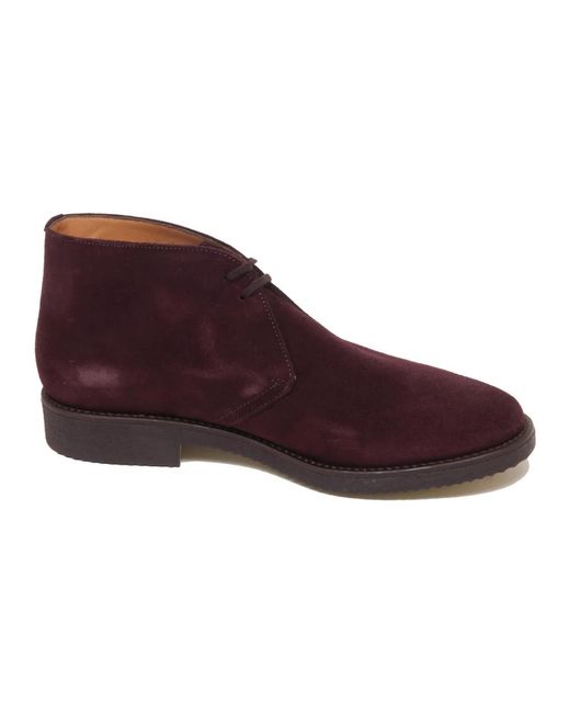 Antica Cuoieria Red Lace-Up Boots for men
