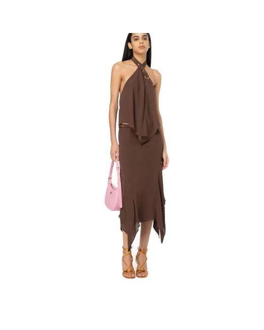 Pinko Brown Midi Skirts