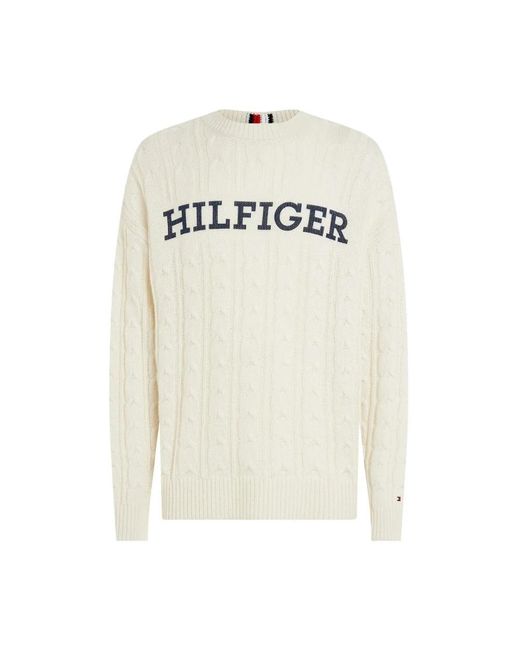 Knitwear > round-neck knitwear Tommy Hilfiger pour homme en coloris White
