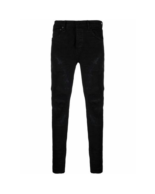Purple Brand Black Skinny Fit Jeans for men