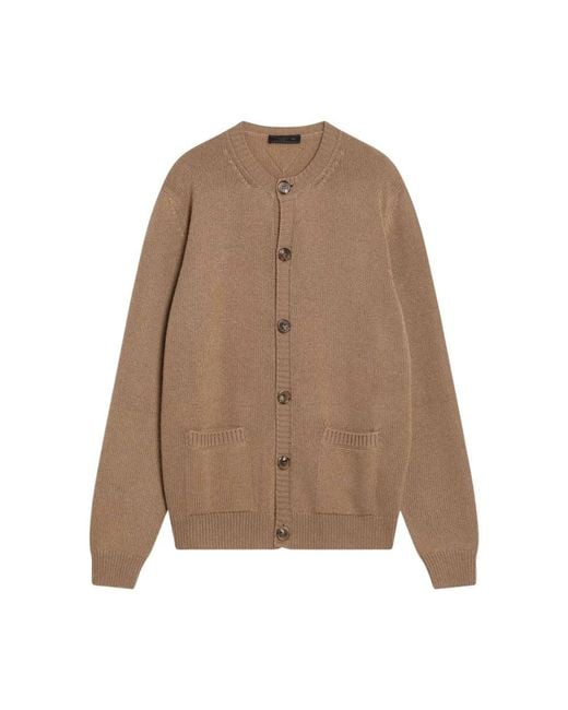 Prada Truien & Vesten ,Bruin ,Kasjmier Maglia Cardigan Corto in het Brown voor heren
