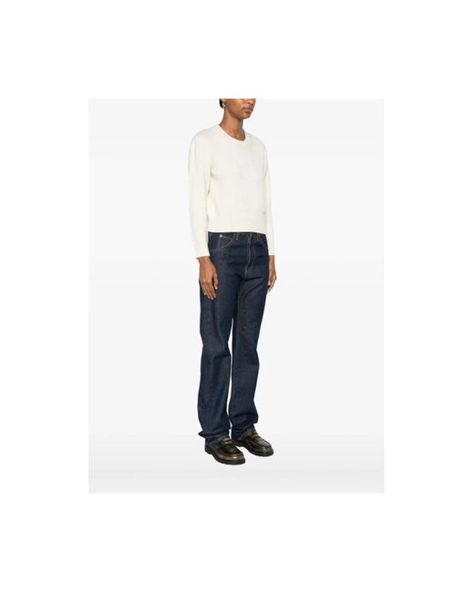 A.P.C. White Round-Neck Knitwear