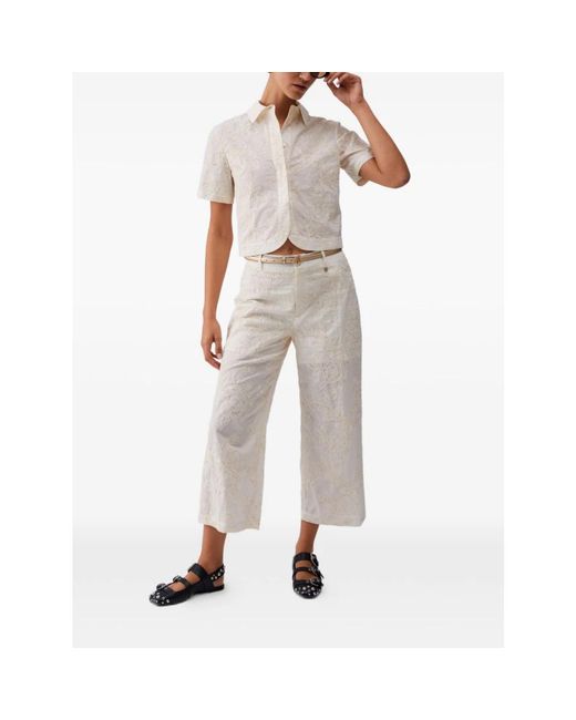 Liu Jo Natural Cropped Trousers
