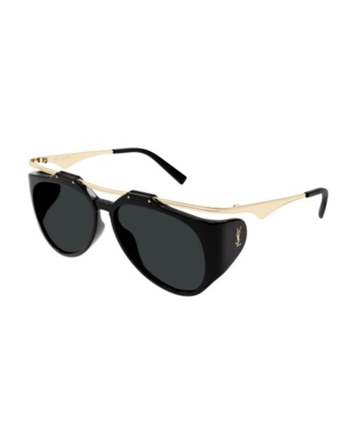 Saint Laurent Black Amelia Leder Schultertasche