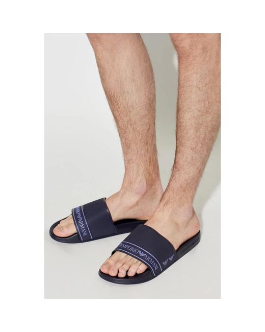 EA7 Rubber Slides in Blue für Herren